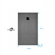 AURLANE - Receveur de Douche à Carreler 120x90cm avec Bonde à Sortie Verticale - Grille Noire - vignette
