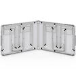 ID MARKET - Table de camping pliante réglable en hauteur 160 cm et 6 tabourets blancs - vignette