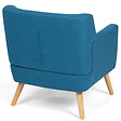 ID MARKET - Fauteuil scandinave LIV en tissu bleu canard - vignette