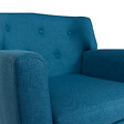 ID MARKET - Fauteuil scandinave LIV en tissu bleu canard - vignette