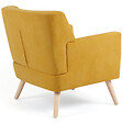 ID MARKET - Fauteuil scandinave LIV en tissu jaune moutarde - vignette
