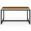 ID MARKET - Table à manger rectangle DOVER 8 personnes bande centrale noire design industriel 150 cm - vignette