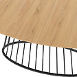 ID MARKET - Table à manger ovale YUNA 10 personnes plateau bois et pied filaire en métal noir 200 cm - vignette