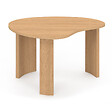 ID MARKET - Lot de 2 tables basses gigognes COLINE 70/50 bois façon hêtre - vignette