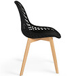 ID MARKET - Lot de 4 chaises MANDY noires pour salle à manger - vignette