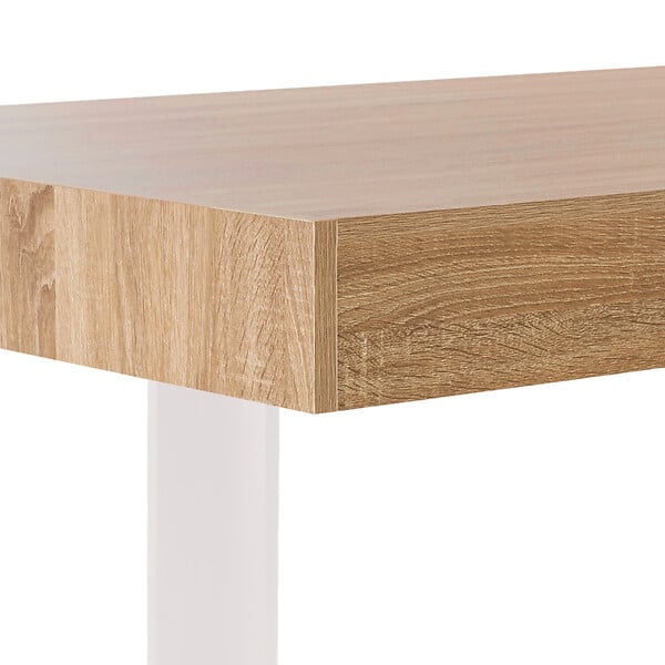 ID MARKET - Table à manger rectangle PHOENIX 6 personnes bois et blanc 160 cm - large