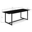 ID MARKET - Table à manger extensible rectangle DELSON 6-10 personnes design industriel 160-200 cm - vignette