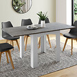 ID MARKET - Table à manger extensible rectangle DONA 4-8 personnes plateau effet béton 80-160 cm - vignette