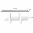 ID MARKET - Table à manger extensible rectangle DONA 4-8 personnes plateau effet béton 80-160 cm - vignette