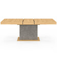 ID MARKET - Table à manger extensible rectangle EDEN 6-10 personnes bois et effet béton 160-200 cm - vignette