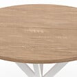 ID MARKET - Table à manger ronde ALIX 4 personnes pied araignée bois et blanc 80 cm - vignette