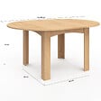ID MARKET - Table à manger extensible ronde DONA 4-8 personnes façon hêtre 110-150 cm - vignette