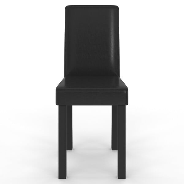 ID MARKET - Lot de 6 chaises HANNAH noires pour salle à manger - large