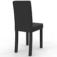 ID MARKET - Lot de 6 chaises HANNAH noires pour salle à manger - vignette