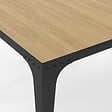 ID MARKET - Table à manger rectangle NELLY 8 personnes bois et noir design industriel 150 cm - vignette