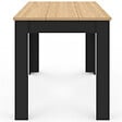 ID MARKET - Table à manger rectangle ROZY 4 personnes noire plateau façon hêtre 110 cm - vignette