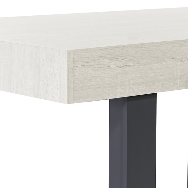ID MARKET - Table à manger rectangle PHOENIX 6 personnes bois gris 160 cm - large