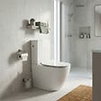 CERAMIA - PixL WC à poser sans bride + abattant SoftClose + réservoir de chasse, alimentation latérale, blanc brillant (CEPX030RREXVP) - vignette