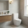 CERAMIA - PixL WC à poser sans bride + abattant SoftClose + réservoir de chasse, alimentation latérale, blanc brillant (CEPX030RREXVP) - vignette