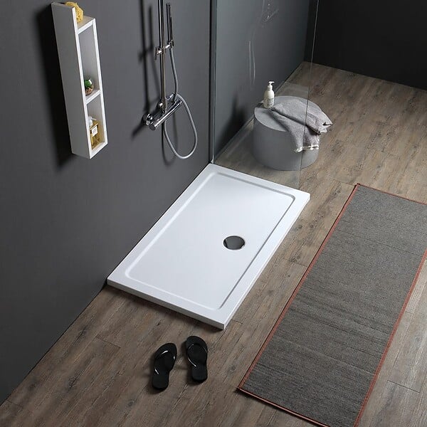 KIAMAMI VALENTINA - Receveur De Douche Rectangulaire 120X80 En Acrylique Et Abs Blanc | Alba - large