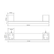 BEMETA - Barre d'appui de douche NERO en laiton noir 32 x4 x6 cm - vignette