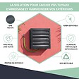 ATOLE - Cache tuyau d'Arrosage en Aluminium thermolaqué pour dévidoir mural - Taille 1 - Gris anthracite. - vignette