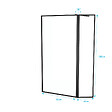 AURLANE - Paroi de Douche avec Volet Pivotant - Cadre et Bras Alu. NOIR MAT - 100+40x200cm - DARK CONTOURING - vignette