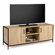 ID MARKET - Meuble TV 140 cm DETROIT 2 portes design industriel - vignette