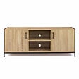 ID MARKET - Meuble TV 140 cm DETROIT 2 portes design industriel - vignette