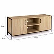 ID MARKET - Meuble TV 140 cm DETROIT 2 portes design industriel - vignette