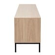 OVIALA - Meuble TV rectangulaire 2 portes L200 cm bois clair - Ketry - vignette