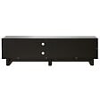 OVIALA - Meuble TV rectangulaire 3 portes L200 cm noir - Octave - vignette