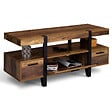 ID MARKET - Meuble TV 113 cm AUSTRIA avec tiroirs bois pieds épingle - vignette