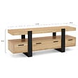 ID MARKET - Meuble TV 140 cm PHOENIX avec tiroirs bois et noir - vignette