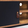 ID MARKET - Meuble TV 110 cm CHICAGO 2 tiroirs avec placard design industriel - vignette