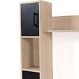 ID MARKET - Ensemble meuble TV 180 cm et étagères HOUSTON bois et noir - vignette