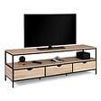 ID MARKET - Meuble TV 160 cm DETROIT 3 tiroirs design industriel - vignette
