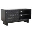 OVIALA - Meuble TV rectangulaire 1 porte L120 cm noir - Octave - vignette