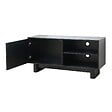 OVIALA - Meuble TV rectangulaire 1 porte L120 cm noir - Octave - vignette