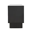 OVIALA - Meuble TV rectangulaire 1 porte L120 cm noir - Octave - vignette
