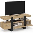 ID MARKET - Meuble TV 116 cm PHOENIX avec tiroirs bois et noir - vignette