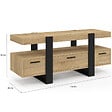 ID MARKET - Meuble TV 116 cm PHOENIX avec tiroirs bois et noir - vignette