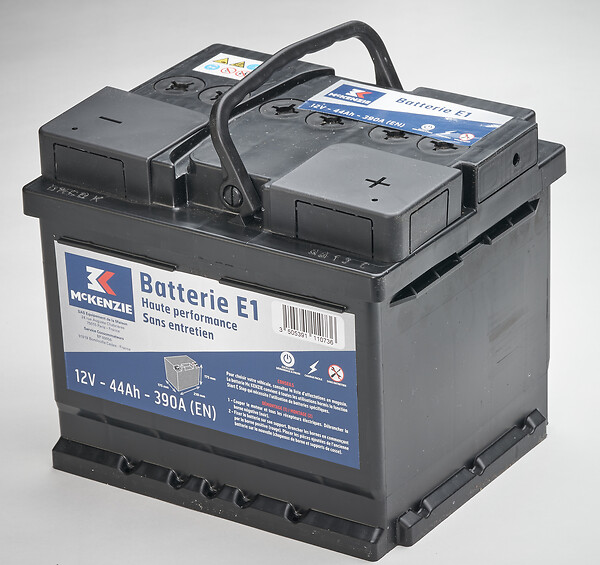 MC KENZIE - Batterie voiture E1 - 44Ah 440A - 21x17,5x17,5cm - large