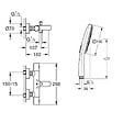 GROHE - Mitigeur bain douche Precision Get avec douchette 3jets Vitalio Smartactive 130 Cube et flexible 200cm - vignette