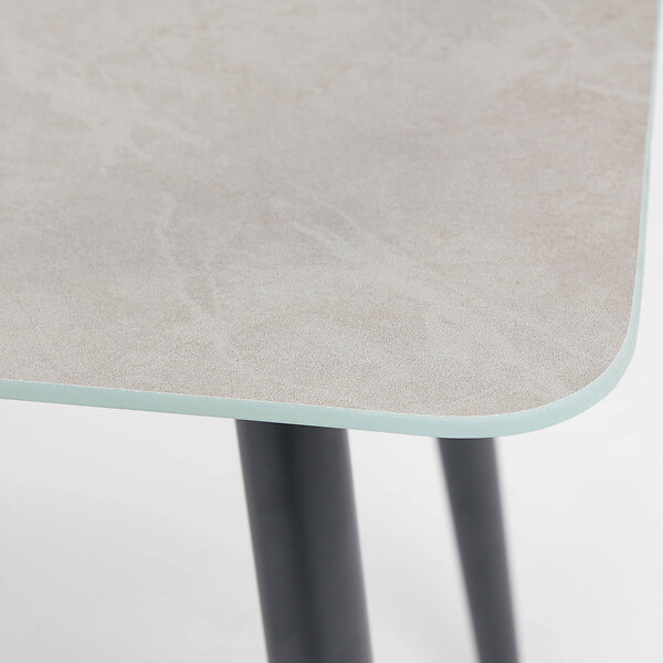 OVIALA - Petite table basse de jardin en acier gris - Costa Rica - large