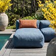 OVIALA - Salon de jardin modulable 8 places bleu pacific - Mixi - vignette