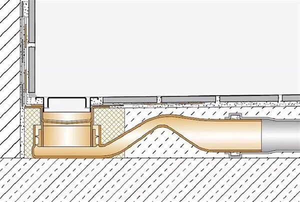 SCHLUTER - Caniveau à sortie horizontale pour douche à l'italienne KERDI LINE F 40 - Longueur: 900 mm - large