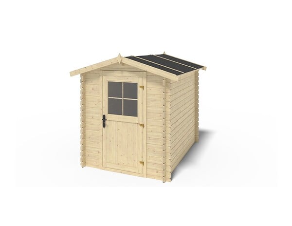 ALTANKA - Abri de jardin en bois - 4.75m2 - 1.9x2.5m - Ep. 28mm - Couleur: naturel - DOM594 - large