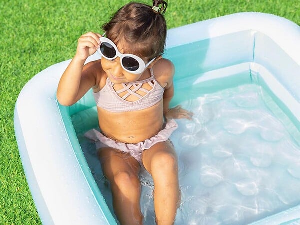 INTEX - Piscine gonflable carrée Bleu - Intex - large