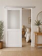 GD MENUISERIES - Porte Coulissante Athena Blanc H204 x L73 cm, Rail Alu - vignette